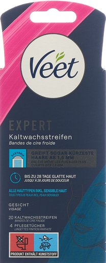 VEET EXPERT Kaltwachsstreifen Gesicht 20 Stk