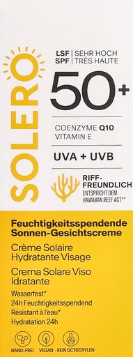 SOLERO Sonnen-Gesichtscreme feuchtigk SPF50+ 50 ml