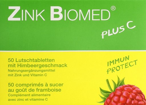 ZINK BIOMED plus C Lutschtabl Himbeer 50 Stk