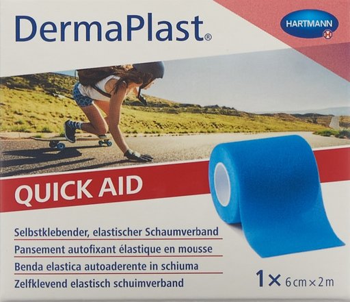 DERMAPLAST QuickAid 6cmx2m blau