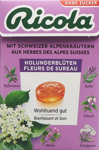 RICOLA Bonbons Holunderblüten oZ mS Box 50 g
