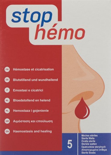 STOP HEMO Watte hämostat steril Btl 5 Stk