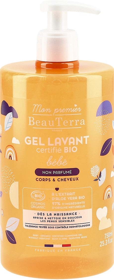 BEAUTERRA Baby Duschgel ohne Parf Bio 750 ml
