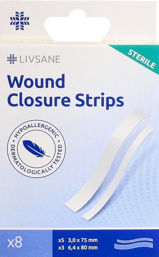 LIVSANE Wundverschlussstreifen steril 8 Stk