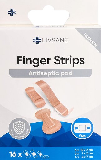 LIVSANE Premium Finger Pflaster-Streif 16 Stk