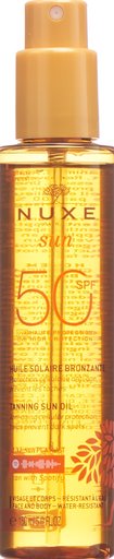 NUXE Sun Huile Bronzant Visage & Cor SPF50 150 ml