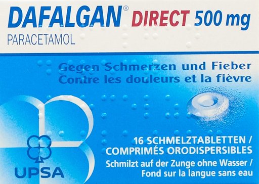 DAFALGAN Direct Schmelztabl 500 mg Ds 16 Stk