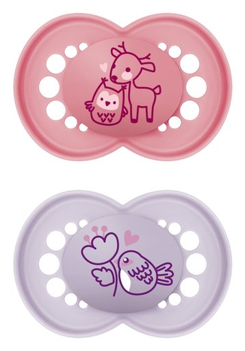 MAM Original Nuggi Sil 6-16m Girl 2 Stk