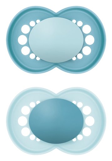 MAM Original Nuggi Sil 16-36m Boy 2 Stk