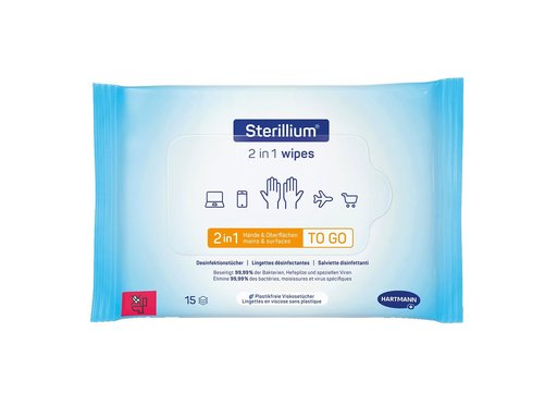 STERILLIUM 2in1 Wipes 15 Stk