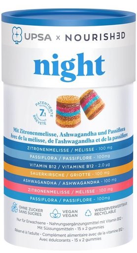 UPSA X NOURISHED Night Gummies Box 30 Stk