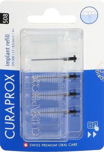 CURAPROX CPS 508 Implant refill 4x schwarz