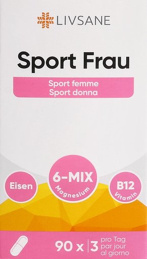 LIVSANE Sport Frau Kaps Glas 90 Stk