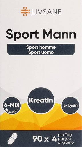LIVSANE Sport Mann Kaps Glas 90 Stk