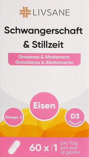 LIVSANE Schwangerschaft&Stillzeit Kaps Glas 60 Stk