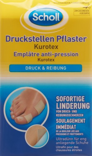 SCHOLL KUROTEX Druckstellenpflaster 75x100mm 5 Stk