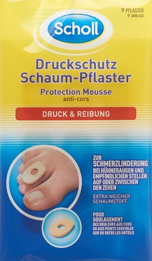 SCHOLL Druckschutz Schaum Pflaster 9 Stk