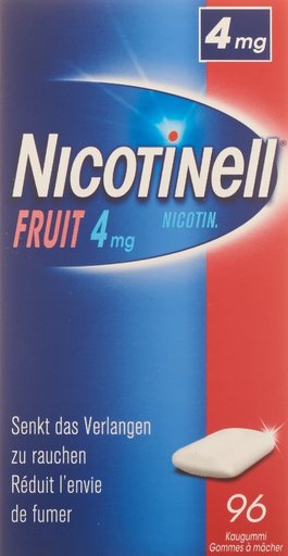 NICOTINELL Gum 4 mg fruit 96 Stk