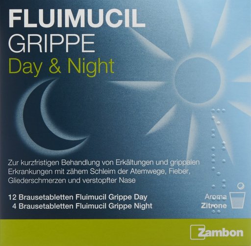 FLUIMUCIL Grippe Day Night Brausetabl Btl 16 Stk