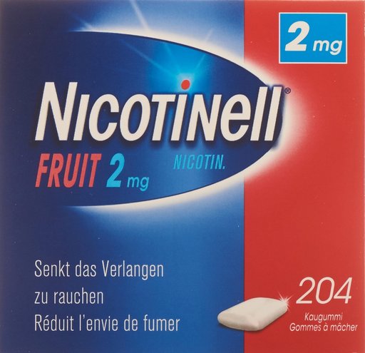 NICOTINELL Gum 2 mg fruit 204 Stk