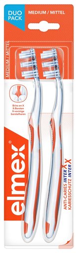 ELMEX KARIESSCHUTZ InterX Mittel Zahnbürste Duo