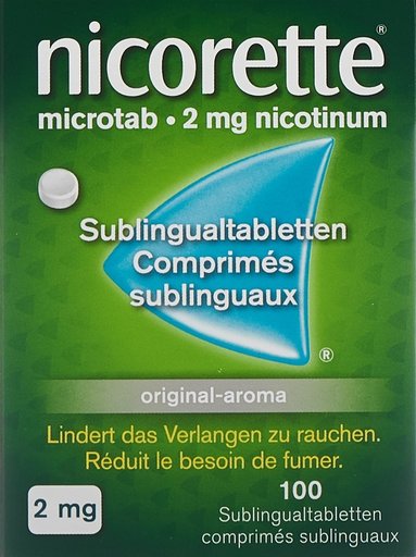 NICORETTE Microtab Orig Subling Tabl 2 mg 100 Stk