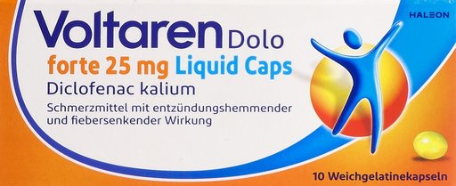 VOLTAREN DOLO forte Liquid Caps 25 mg 10 Stk