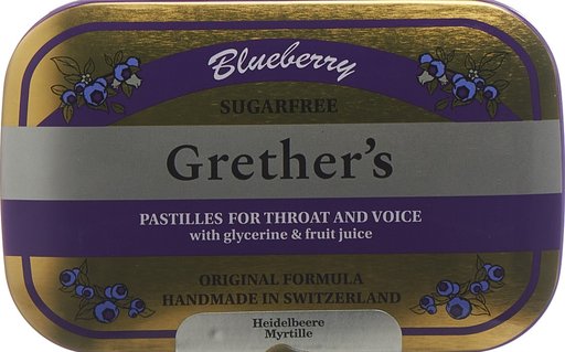 GRETHERS Blueberry Pastillen ohne Zucker 110 g