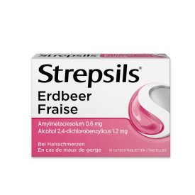 STREPSILS Lutschtabl Erdbeer 16 Stk