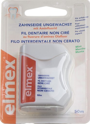 ELMEX Zahnseide 50m ungewachst