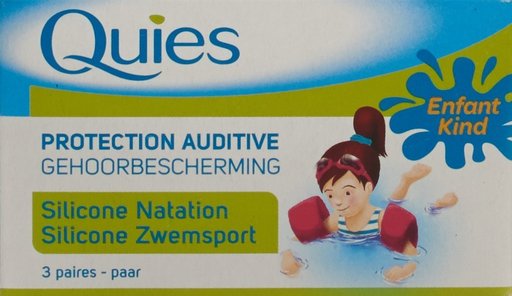 QUIES Wassergehörschutz Silikon Kinder 3 Paar