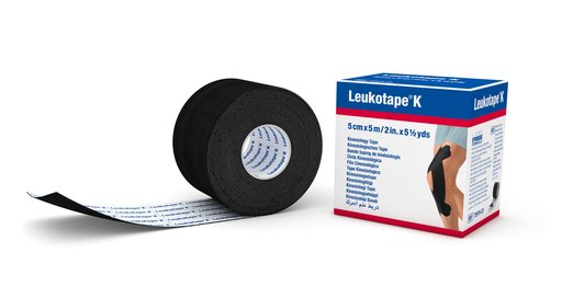 LEUKOTAPE K Kinesiologi Tape 5mx5cm schwarz