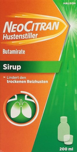 NEOCITRAN Hustenstiller Sirup 15 mg/10ml 200 ml