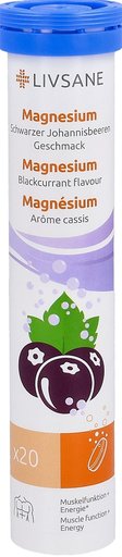 LIVSANE Magnesium Schwarzer Johannisbeeren 20 Stk