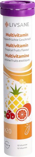 LIVSANE Multivitamin Tropenfrüchte Geschm 20 Stk