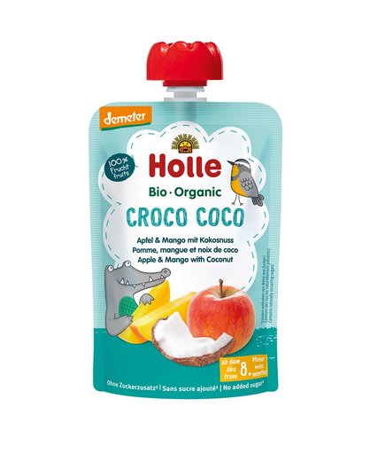 HOLLE Croco Coco Pouchy Apfel Mango Kokosnu 100 g