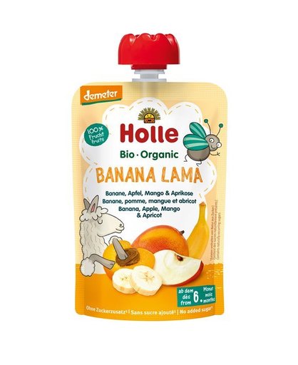 HOLLE Banan Lama Pouchy Ban Apf Man Apri 100 g