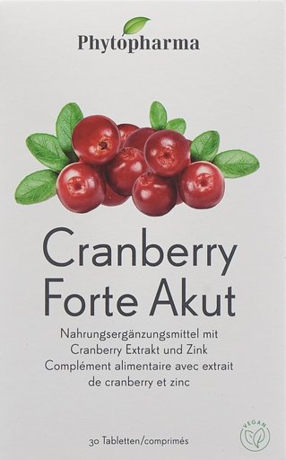 PHYTOPHARMA Cranberry Forte Akut Tabl 30 Stk