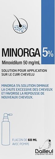 MINORGA Lös 5 % Fl 60 ml