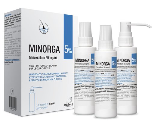 MINORGA Lös 5 % 3 Fl 60 ml