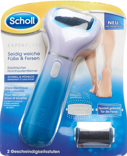 SCHOLL elektrischer Hornhautentferner blau