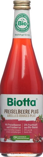 BIOTTA Preiselbeere Plus Fl 5 dl