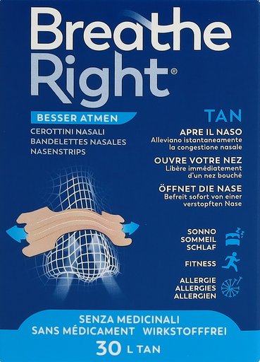 BREATHE RIGHT Nasenpflaster TAN L 30 Stk