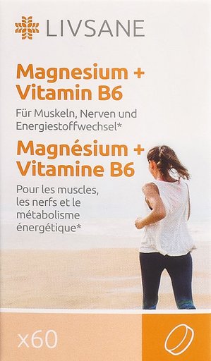 LIVSANE Magnesium + Vitamin B6 Tabl Ds 60 Stk