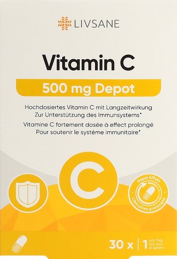 LIVSANE Vitamin C Depot Kaps 500 mg 30 Stk