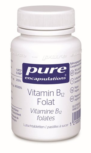 PURE Vitamin B12 Folat Lutschtabl CH Ds 90 Stk