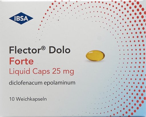 FLECTOR Dolo Forte Liquid Caps 25 mg 10 Stk