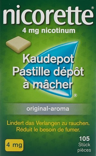 NICORETTE Original Kaudepots 4 mg 105 Stk