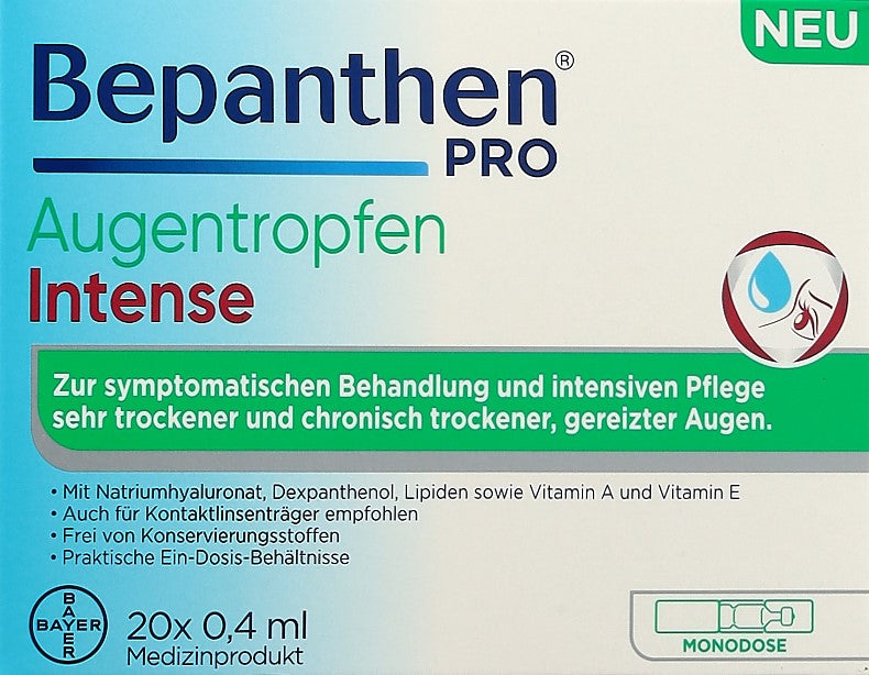BEPANTHEN PRO Augentropfen Inten Mono 20 x 0.4 ml